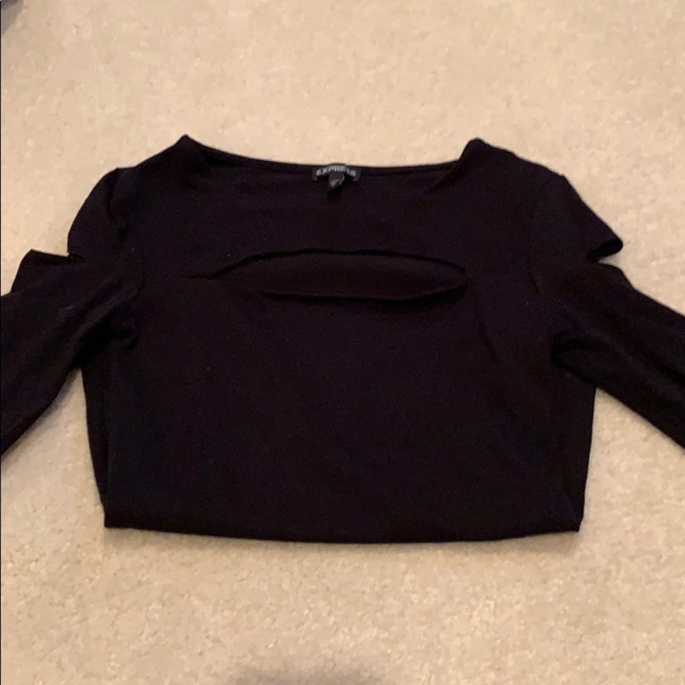 Black Long Sleeve Express Top